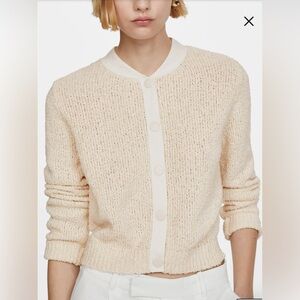 Mango Bali Contrast Trim Cardigan
